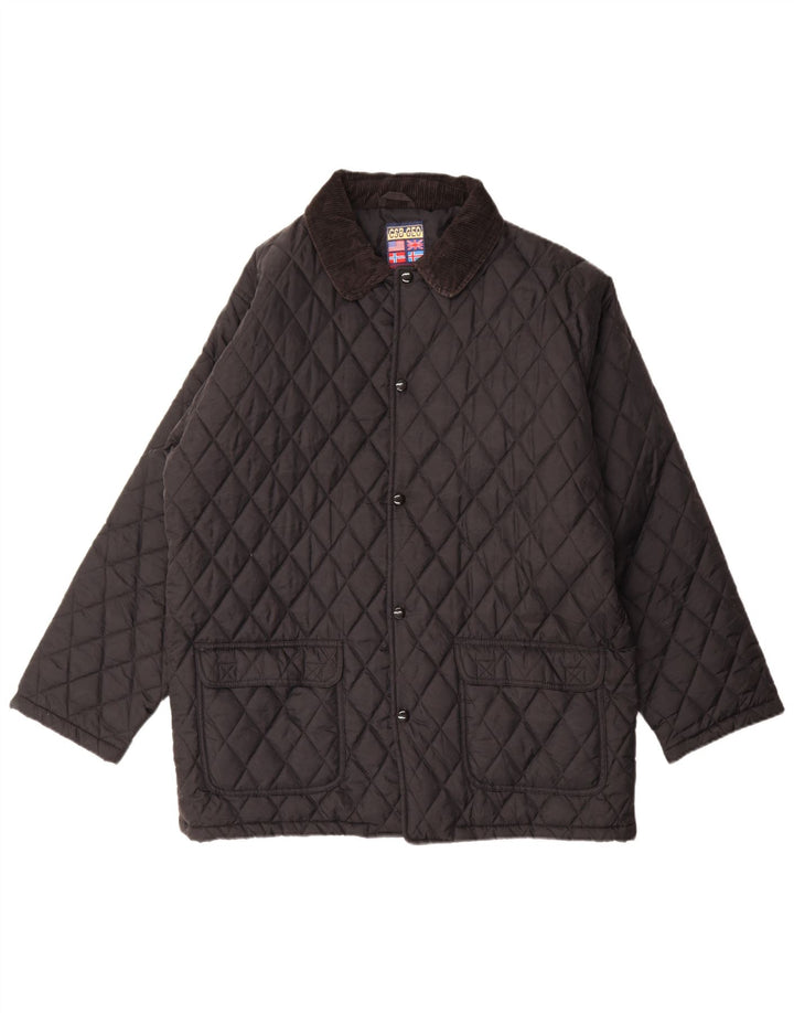 veste matelassée homme vintage UK 38 Nylon noir moyen