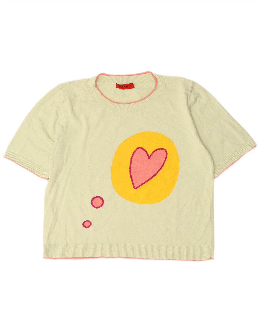 Max & Co. Chemisier graphique en tricot pour femme UK 16 Large Vert