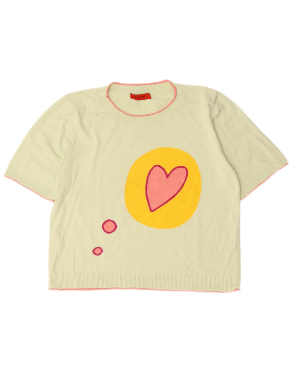 Max & Co. Chemisier graphique en tricot pour femme UK 16 Large Vert