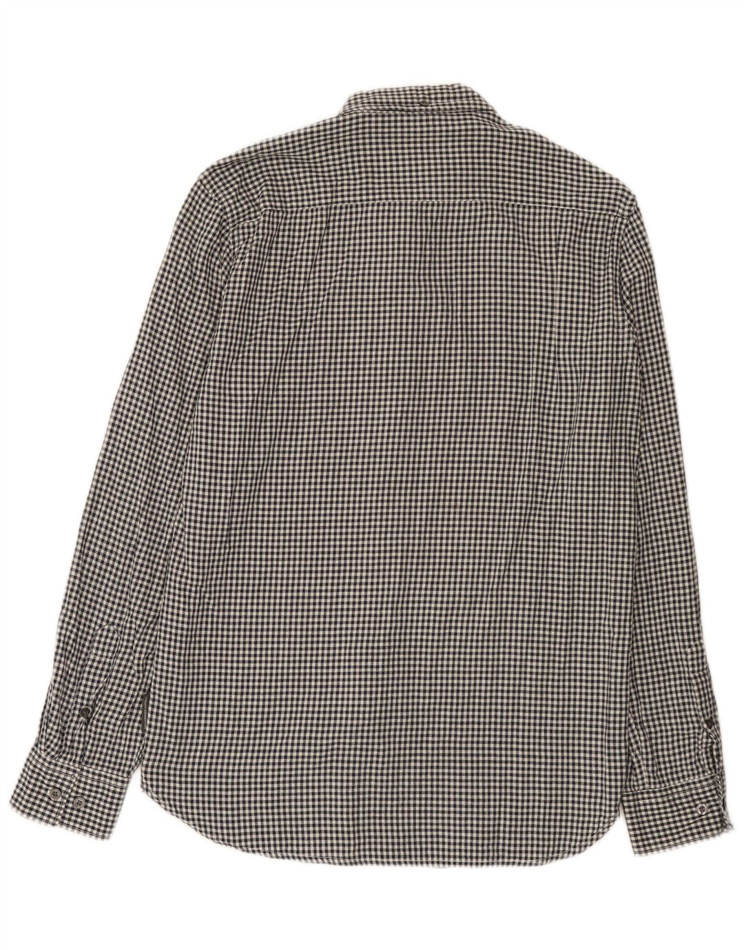 French Connection Chemise Homme Coton Vichy Noir Moyen