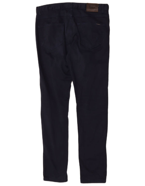 Zara Pantalon décontracté skinny pour homme EU 42 Large W32 L30 Bleu marine
