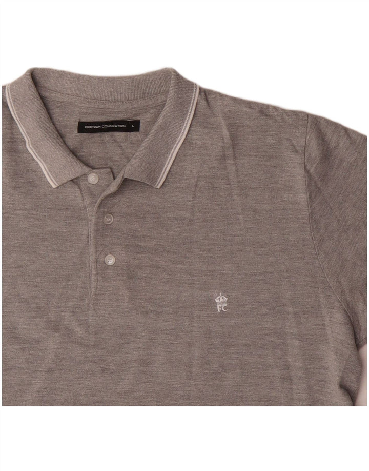French Connection Polo Homme Grand Gris Coton