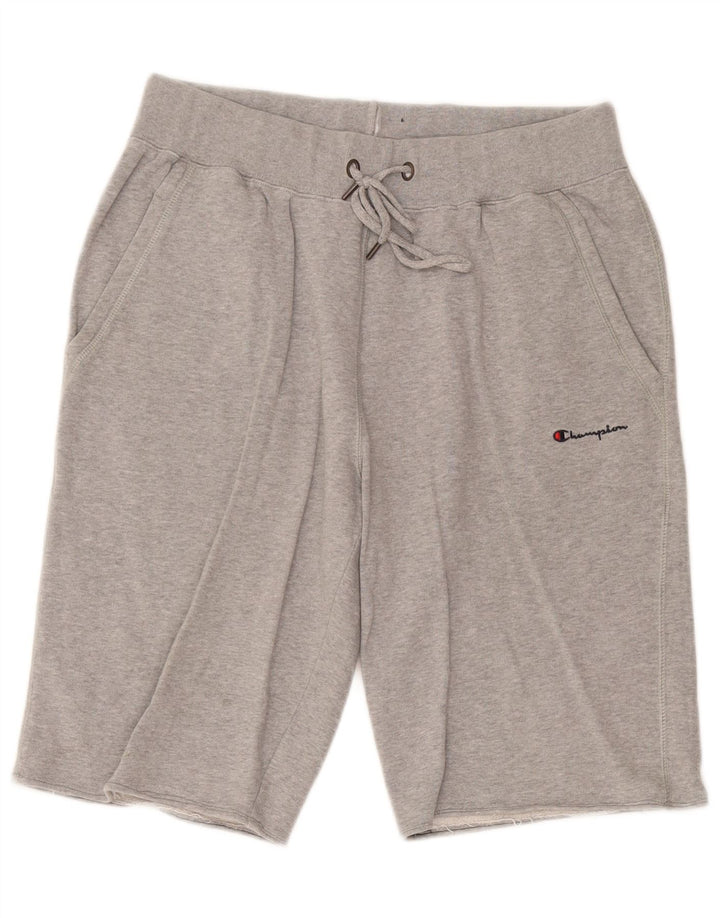 Champion Short de Sport Homme Grand Coton Chiné Gris