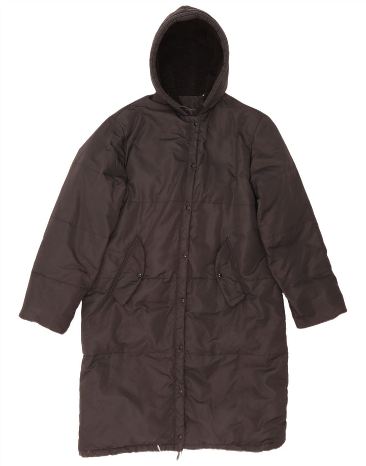 manteau rembourré surdimensionné à capuche femme vintage IT 46 Grand Polyamide Noir