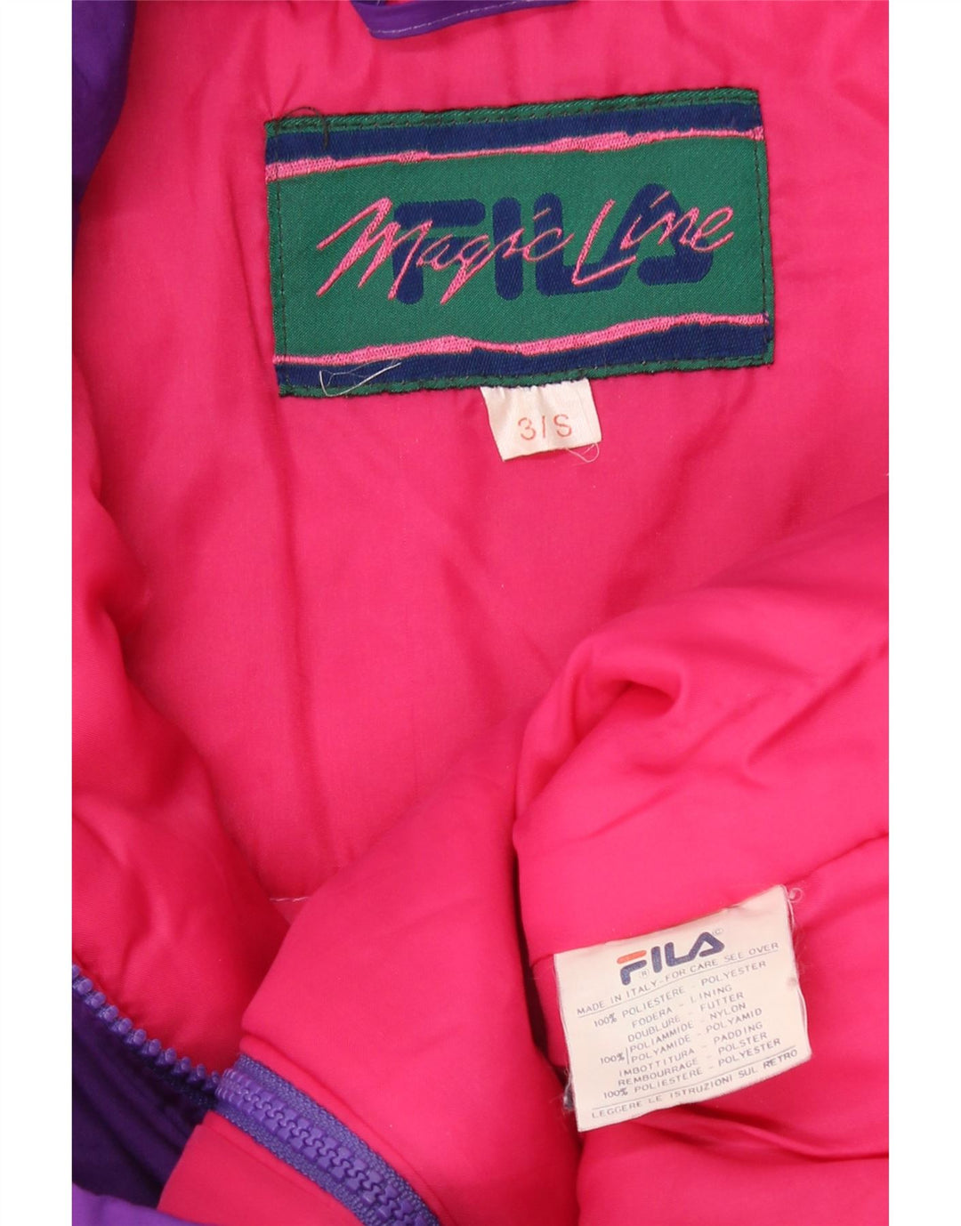 FILA Veste coupe-vent coupe ample Magic Line pour homme UK 36 Small Violet