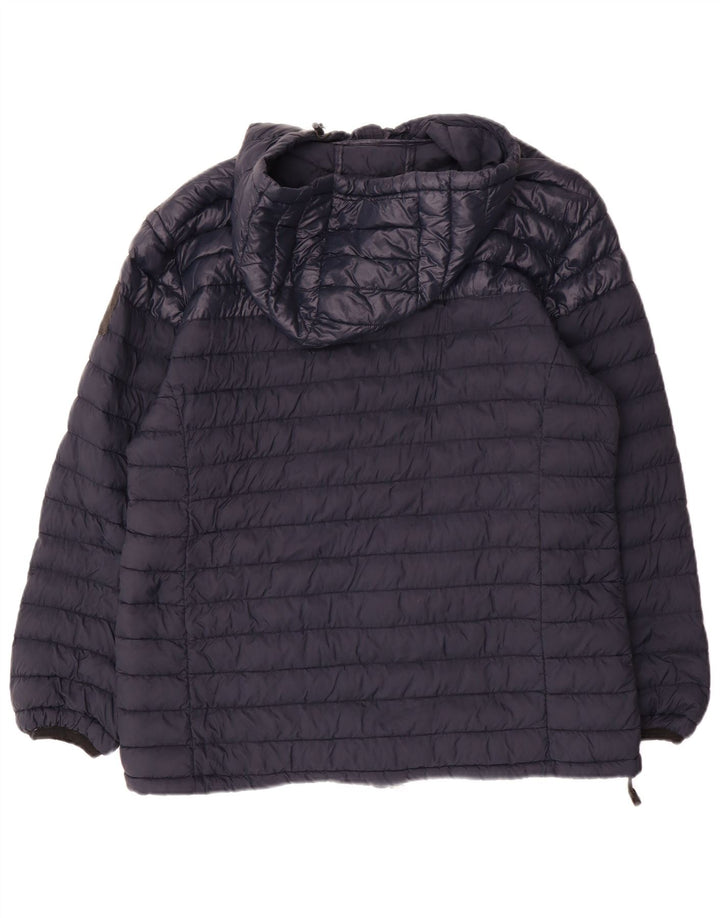 North Sails Veste matelassée à capuche pour femme UK 18 XL Bleu marine Polyamide