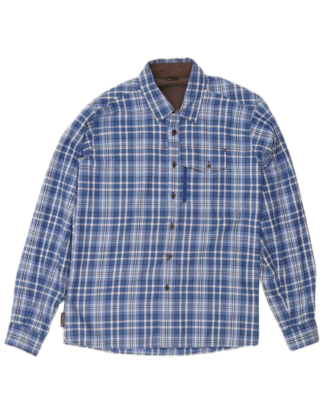 SALEWA Chemise Flanelle Homme Petit Carreau Bleu Polyester