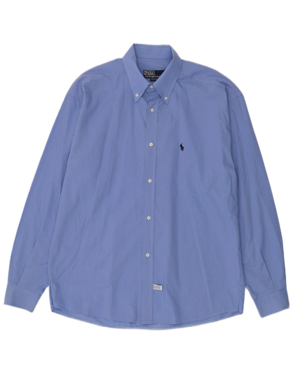 Polo Ralph Lauren Mens Shirt Size 17 1/2 XL Blue Cotton
