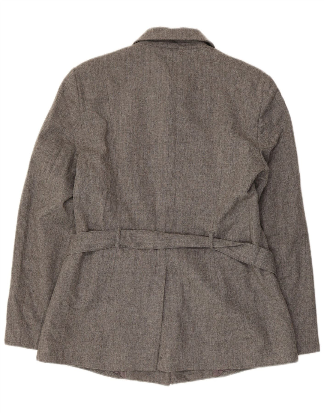 Benetton Veste Blazer 5 Boutons Femme IT 44 Laine Vierge Gris Moyen