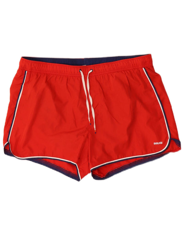 BRUGI Short de Bain Femme UK 18 XL Rouge Polyester