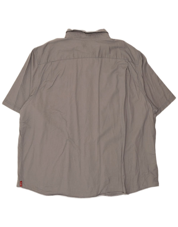 Wrangler Chemise à manches courtes pour homme 3XL Gris Coton