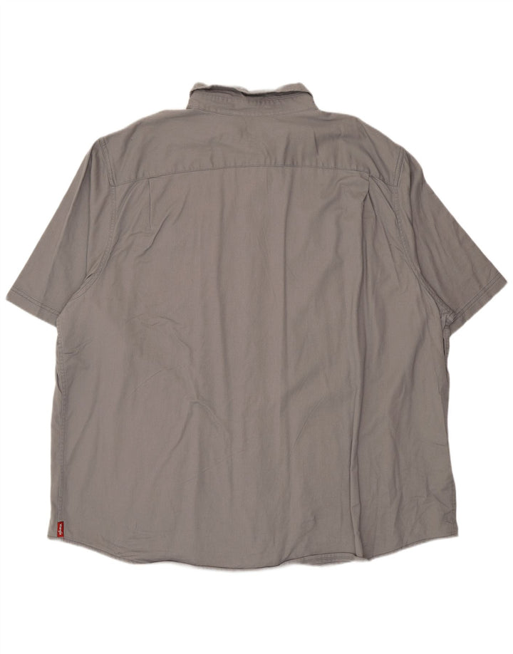 Wrangler Chemise à manches courtes pour homme 3XL Gris Coton