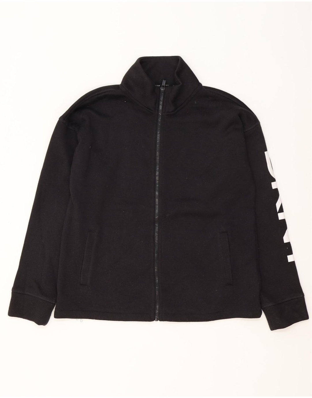 Dkny Veste de survêtement graphique pour homme en polyester noir moyen