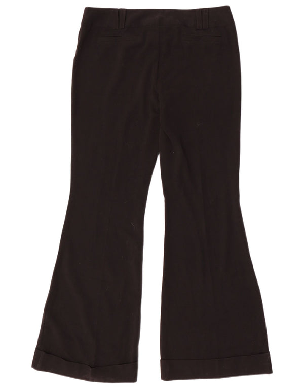 Topshop Pantalon décontracté évasé pour femme UK 12 Medium W32 L33 Noir Polyester