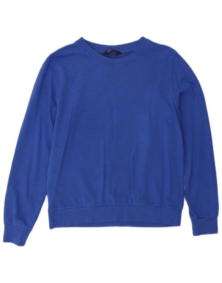 Marks & Spencer Sweat-shirt surdimensionné pour femme UK 10 Petit coton bleu