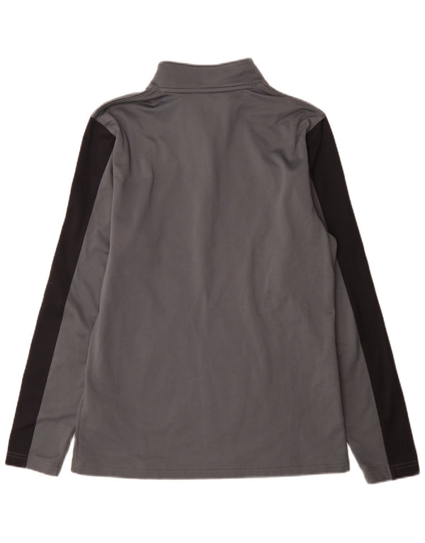 Under Armour Haut Zip Neck Regular Fit Manches Longues Femme Gris Moyen Sports