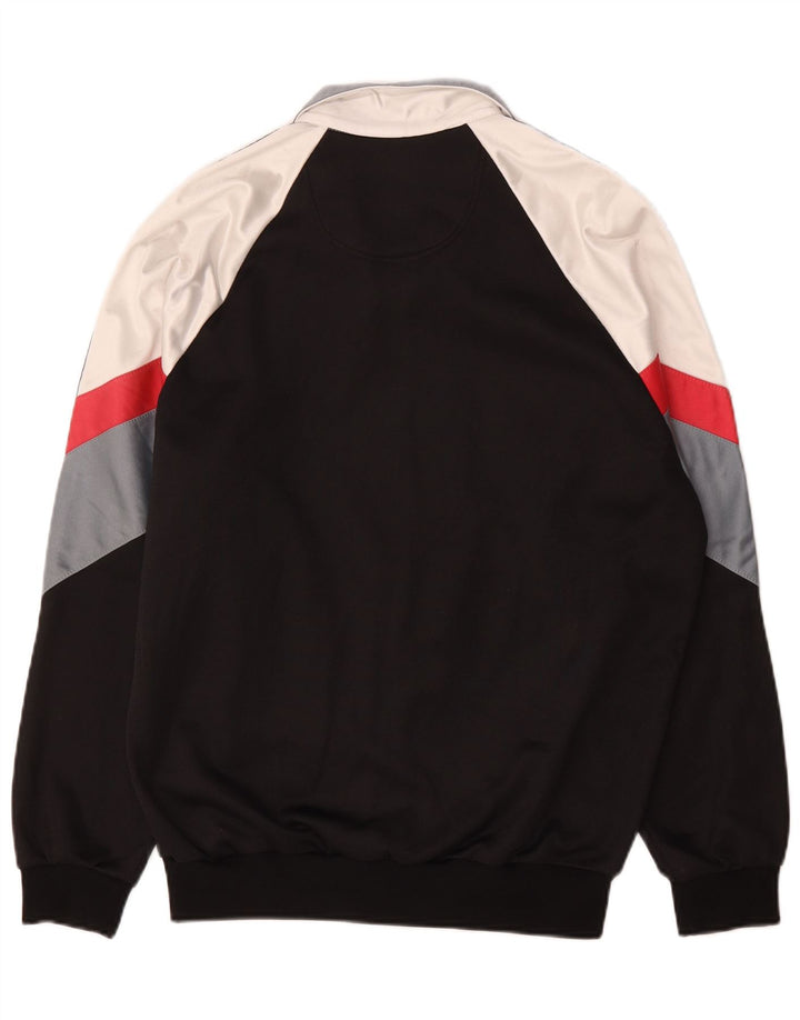 Asics Veste de survêtement graphique pour hommes, grand noir, polyester color block