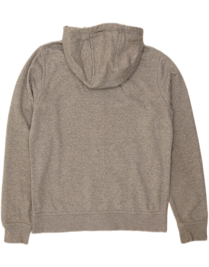 NIKE Mens Zip Hoodie Sweater Medium Grey Cotton