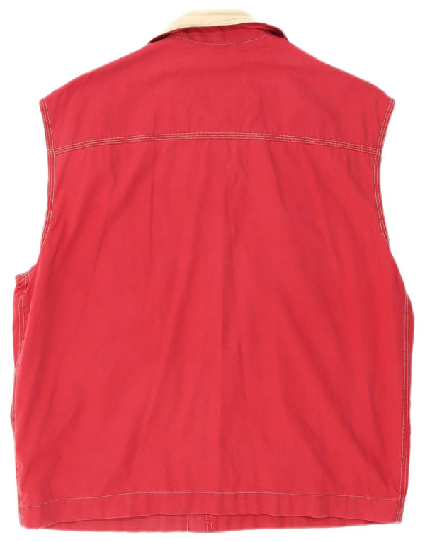 Uniform Gilet utilitaire surdimensionné pour homme UK 36 Petit coton rouge
