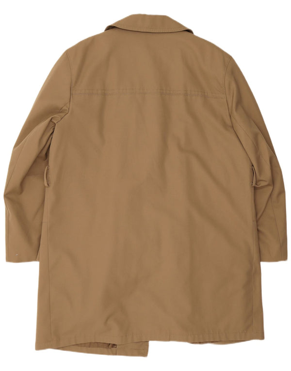 vintage Mens Trench Coat EU 58 4XL Beige Polyacrylique