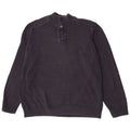 Marks & Spencer Pull bleu marine à col boutonné pour homme XL en coton bleu marine