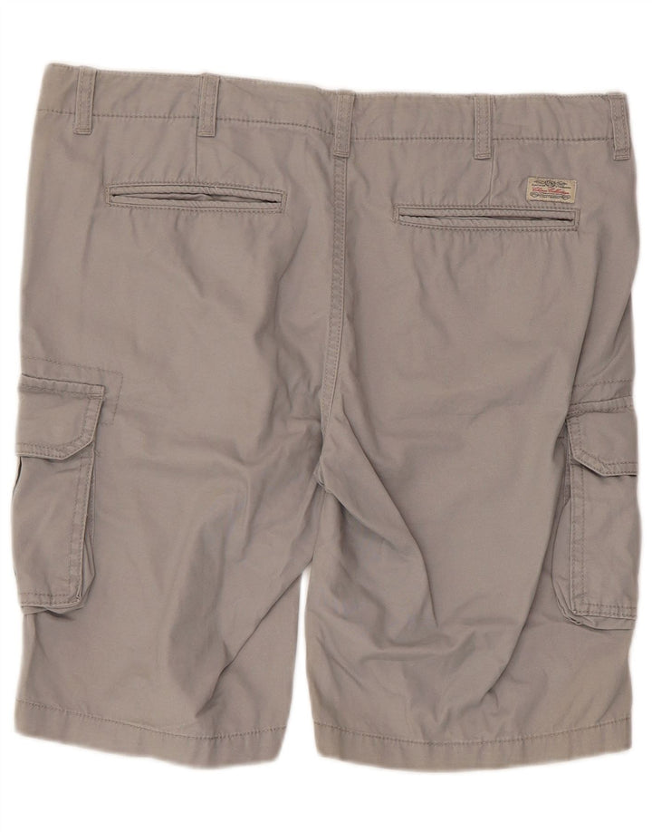 J. HART & BROS Mens Cargo Shorts IT 54 2XL W36  Grey Cotton