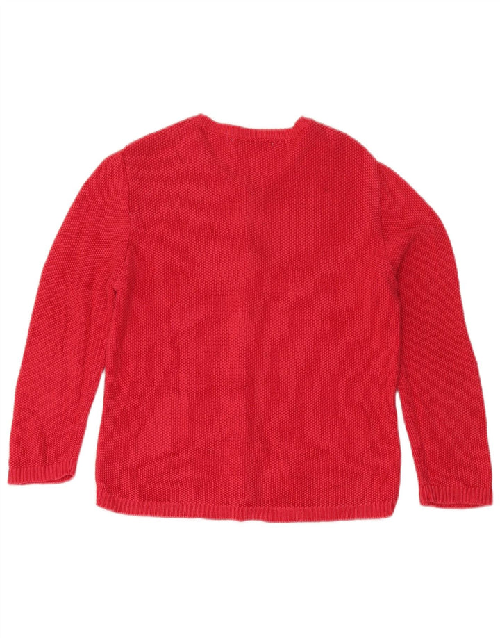 Zara Cardigan Femme Pull UK 10 Petite Viscose Rouge