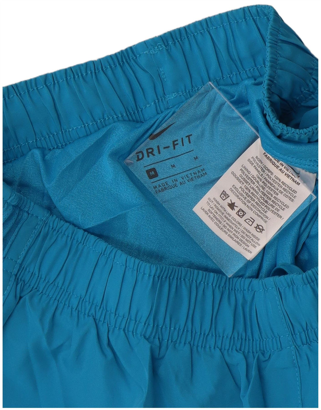 NIKE Short de sport Dri Fit pour femme UK 14 Bleu moyen Polyester