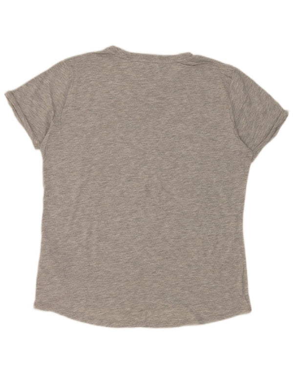 Tommy Hilfiger T-shirt graphique pour femme UK 10 Petit gris moucheté