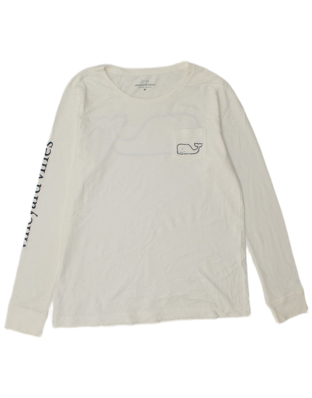 VINEYARD VINES Haut graphique à manches longues pour homme en coton blanc moyen