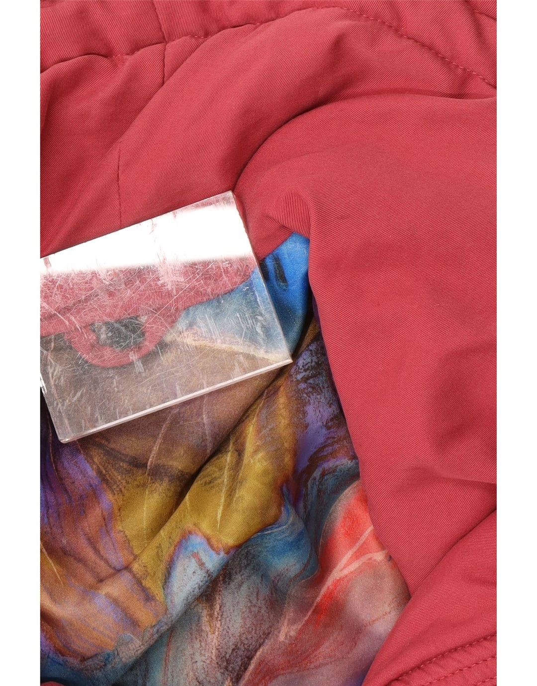 VINTAGE Womens Oversized Padded Coat EU 38 Medium Red Polyester