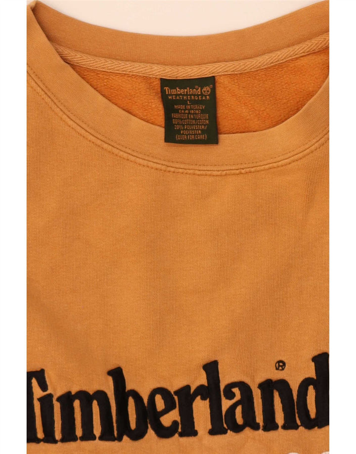 Timberland Sweat-shirt graphique pour hommes, grand coton orange