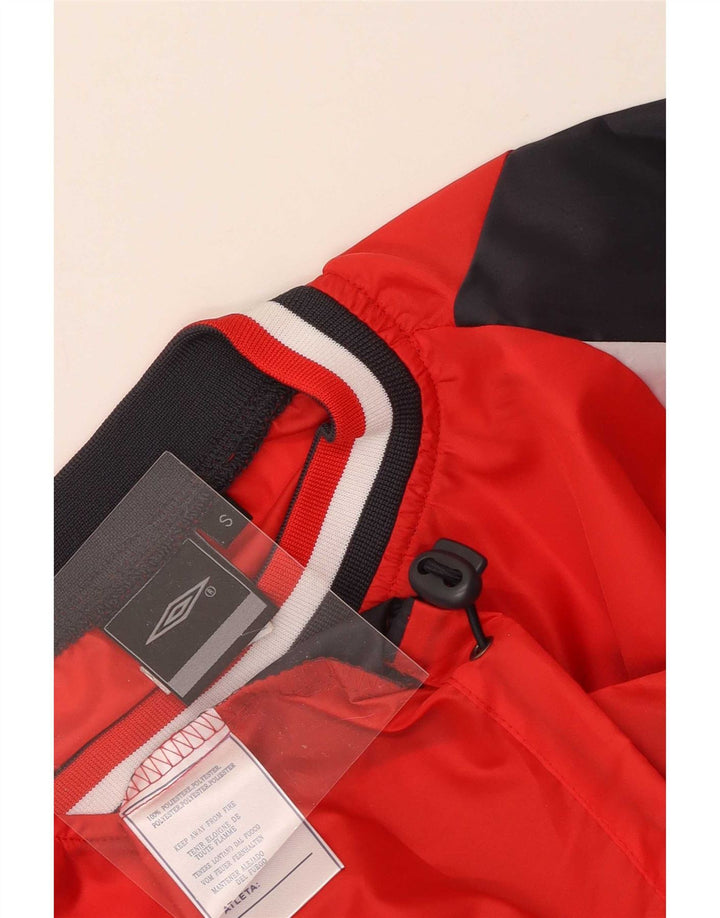 Umbro Hommes Pull Survêtement Top Veste Petit Rouge Colorblock Polyester