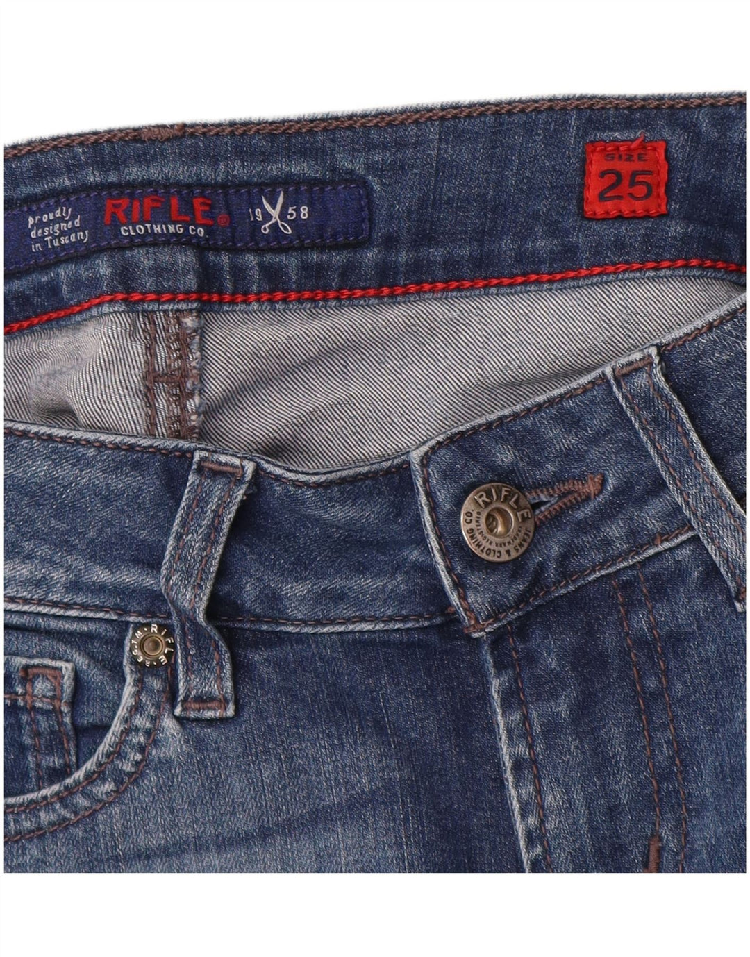 Jean skinny femme Rifle W25 L28 bleu