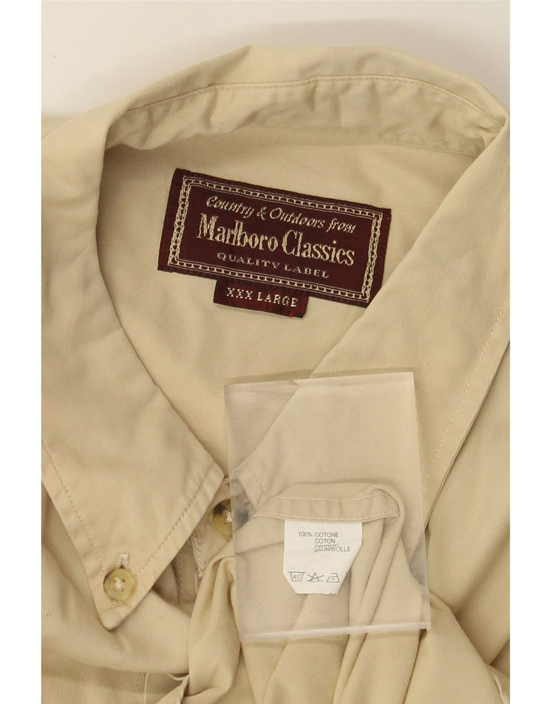 Marlboro Classics Chemise Homme 3XL Coton Beige