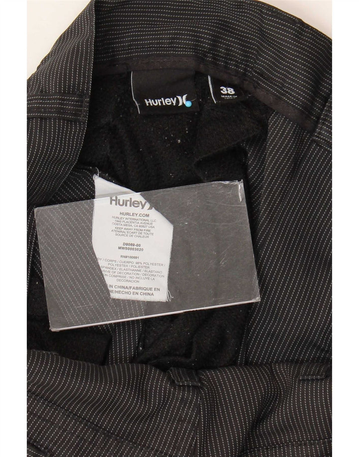 Hurley Short Chino Homme W38 XL Noir Pinstripe Polyester