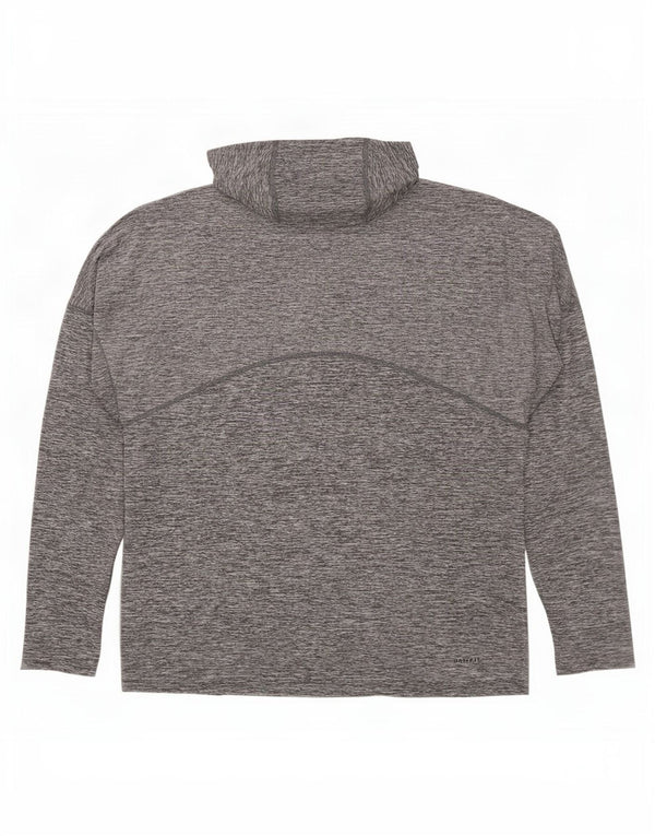 Nike Dri Fit Haut à capuche graphique à manches longues pour homme Gris chiné