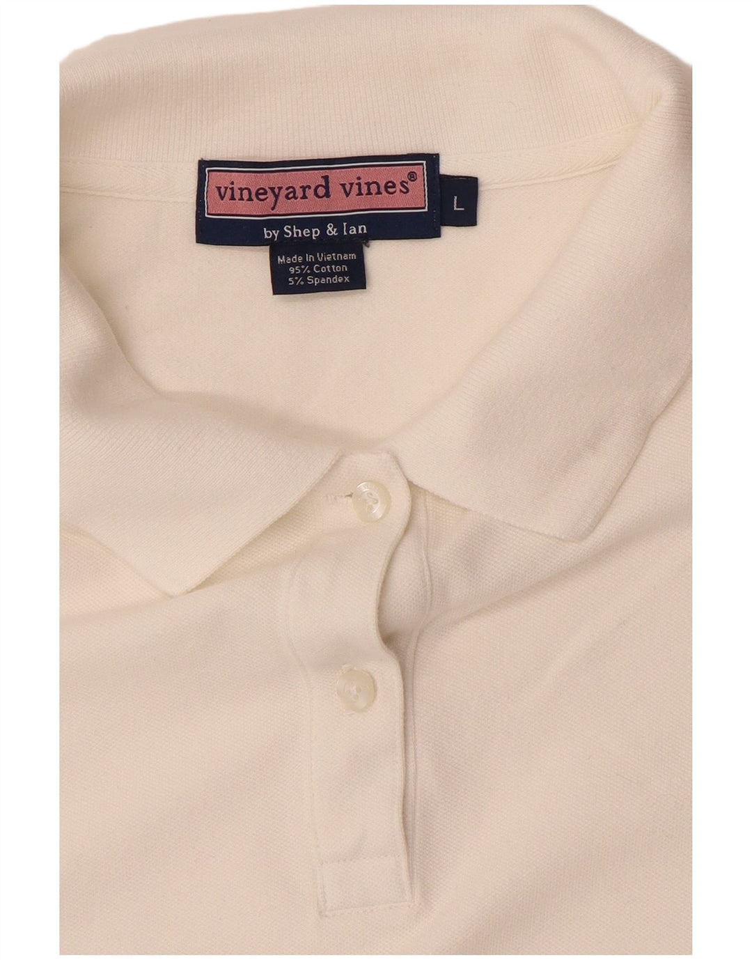 VINEYARD VINES Polo Femme UK 16 Grand Coton Blanc