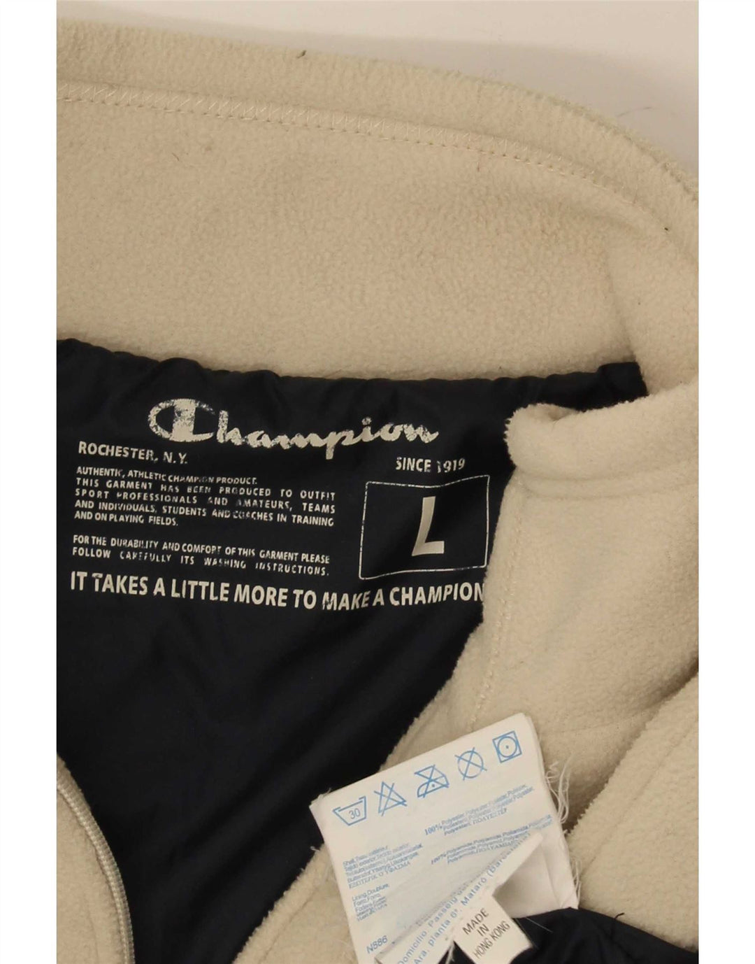 Champion Veste Polaire Femme UK 16 Large Beige Polyester