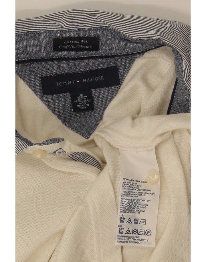 Tommy Hilfiger Polo Custom Fit Homme Coton Blanc Moyen