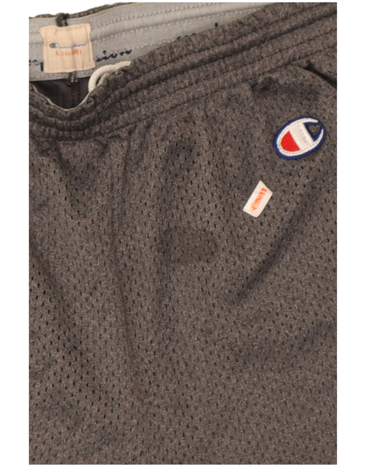 Champion Short de Sport Homme Grand Gris Polyester