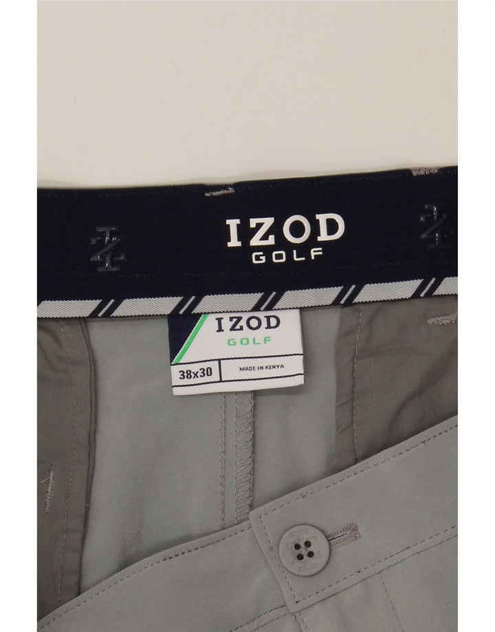 IZOD Mens Golf Straight Chino Trousers W38 L30 Grey Polyester Vintage Izod and Second-Hand Izod from Messina Hembry 