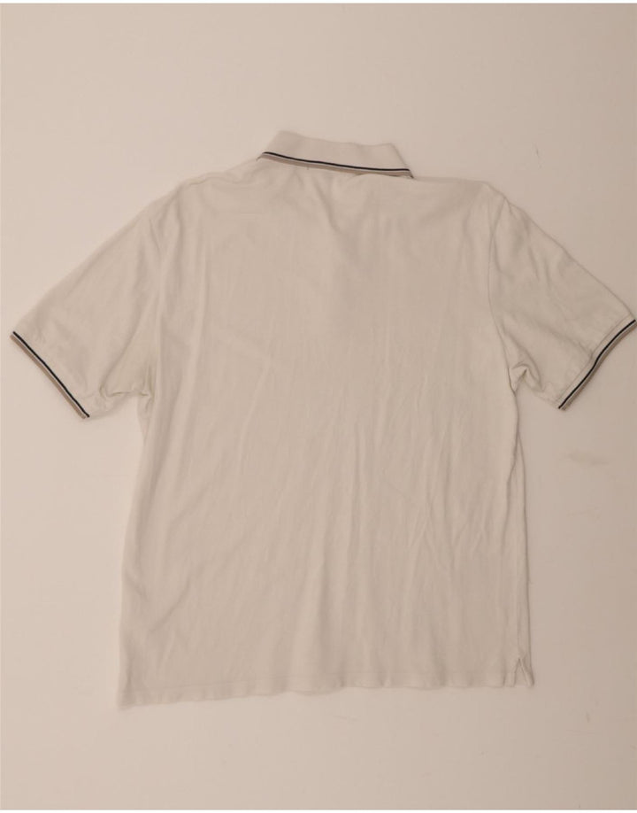 GEOX Mens Regular Fit Polo Shirt XL White Cotton Vintage Geox and Second-Hand Geox from Messina Hembry 