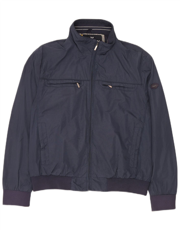 Wampum Veste Bomber Homme UK 40 Large Bleu Marine Polyester