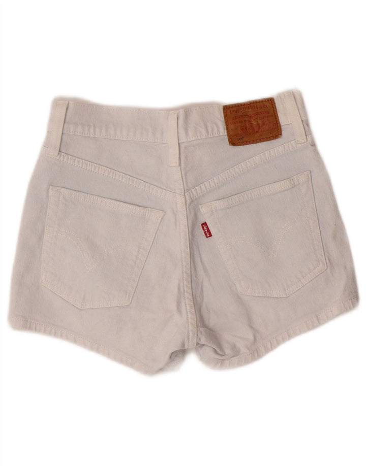 Levi's Pantalon 501 Denim Hot Pants Femme Blanc Coton W23 2XS