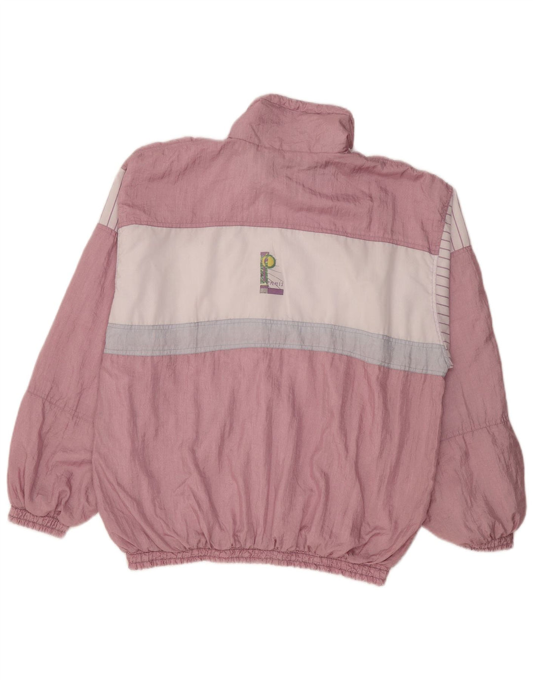 vintage Mens Survêtement Top Veste XL Rose Colourblock