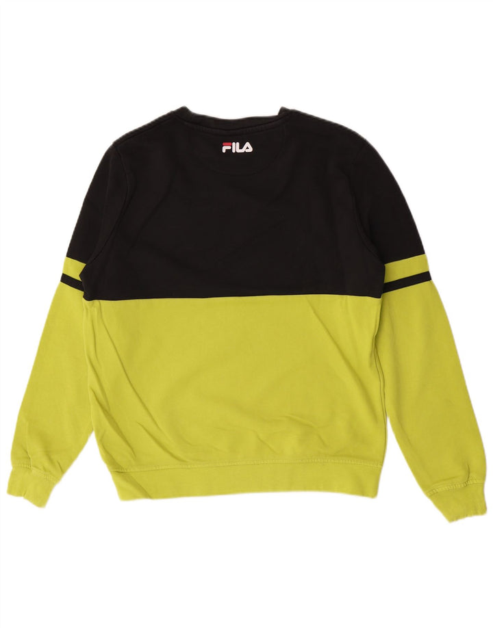 Fila Sweat-Shirt Graphique Homme Vert Moyen Colourblock