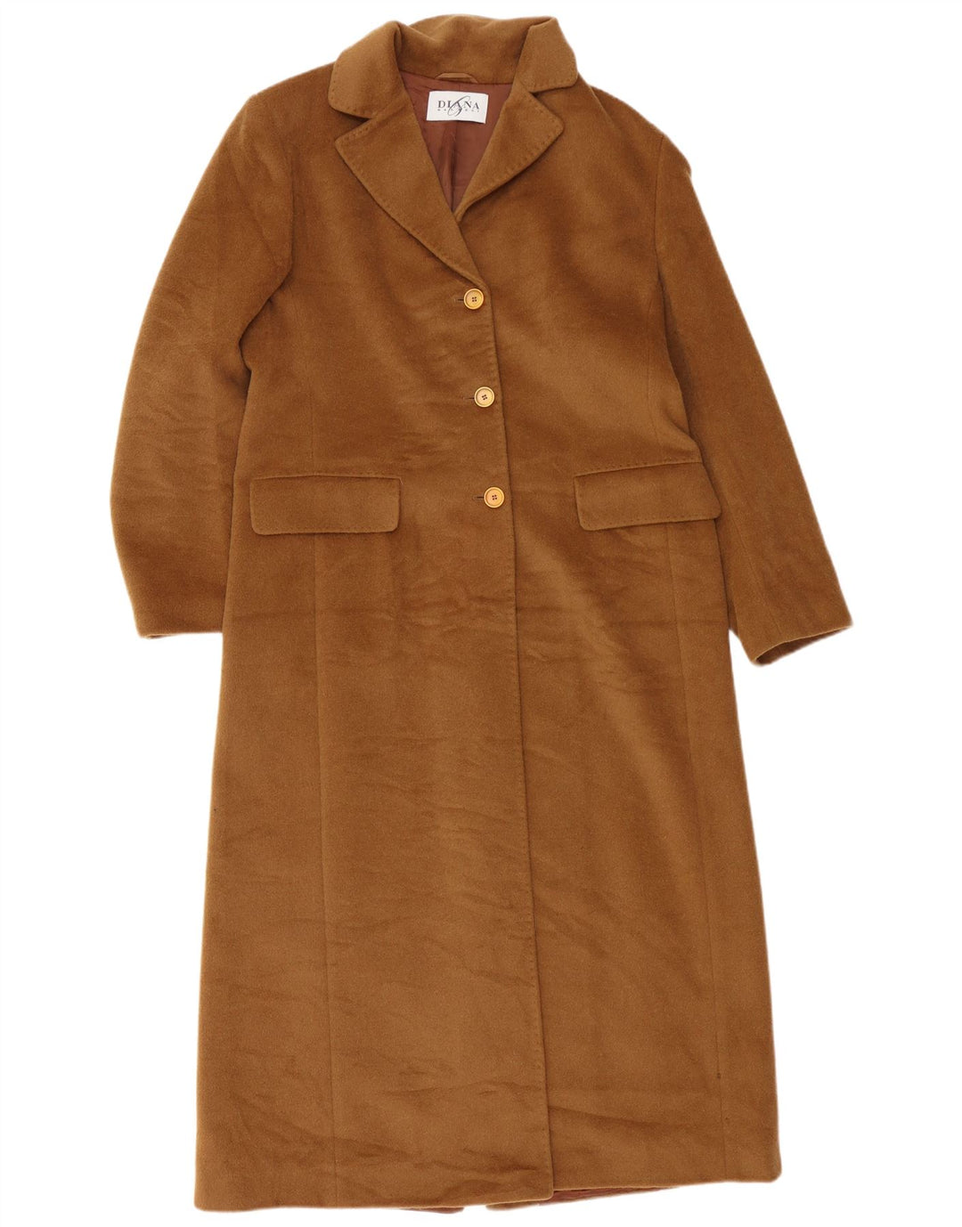 Diana Gallesi Manteau pour femme UK 12 Mohair Marron moyen