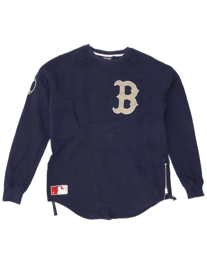 Majestic Sweat-shirt graphique pour femme UK 10 Small Bleu marine
