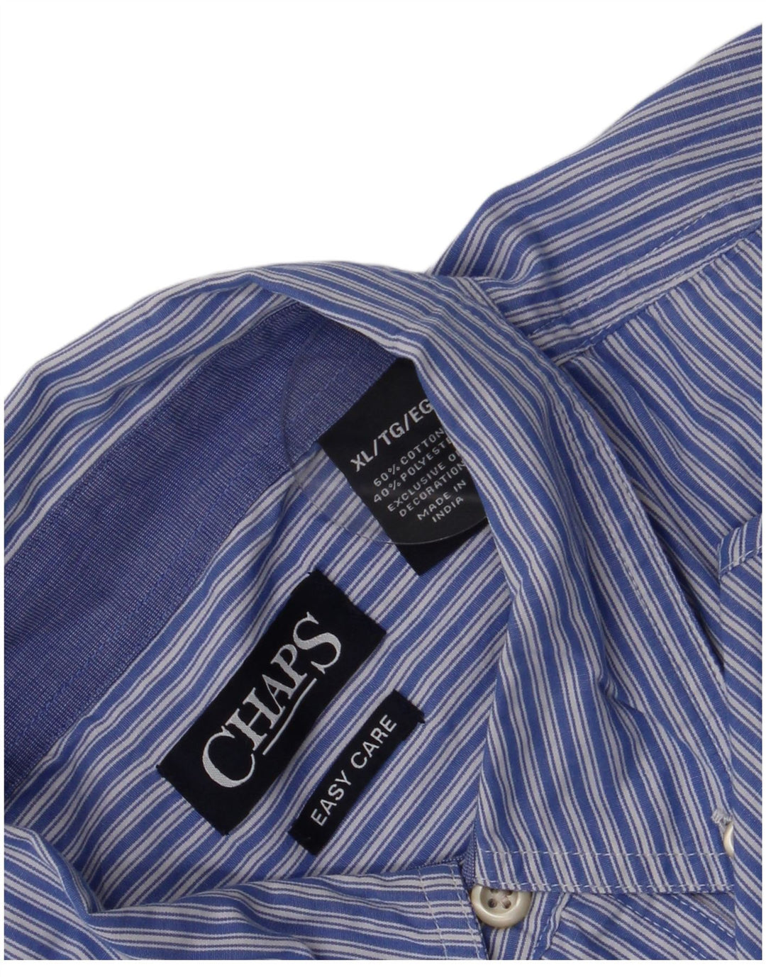 Chaps Chemise Homme Easy Care XL Bleu Rayé Coton